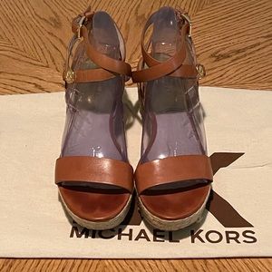 Michael Kors Leather Platform Sandal